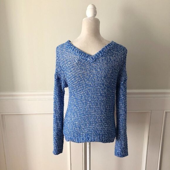 Stitch Fix RD Style Blue Marled V Neck Sweater M - Picture 3 of 4
